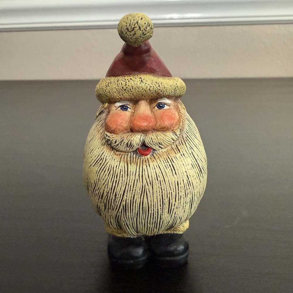 Enesco "In The Spirit of Santa" St. Nicklet Resin Christmas Figurine 3" Vintage